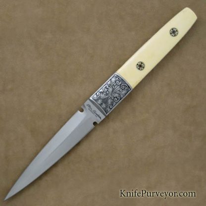 Ron Gaston Custom Knife Dagger Engraved by Fred Harrington
