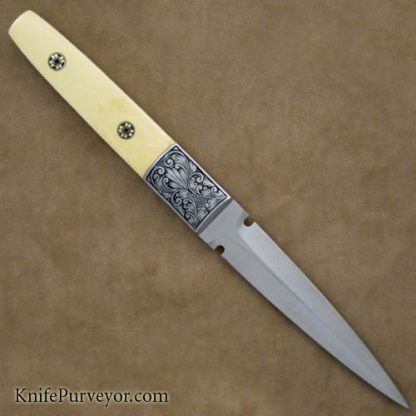 Ron Gaston Custom Knife Dagger Engraved by Fred Harrington - Image 2