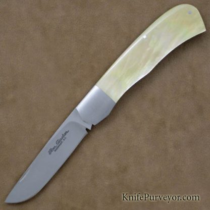 Ron Gaston Custom Knife Goldlip Pearl Slipjoint