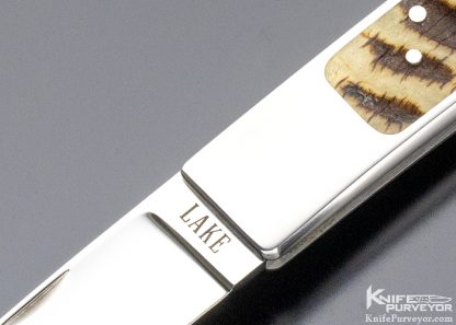 Ron Lake Custom Knife Rams Horn Interframe Tail Lock - Image 2