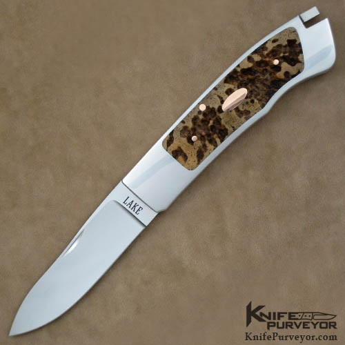 Ron Lake Custom Knife Large Tail Lock with Semi Skinner Blade