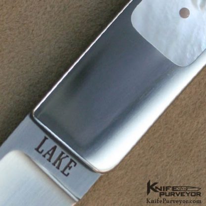 Ron Lake Custom Knife Mother of Pearl Tail Lock with Gold Toothpick - Image 2