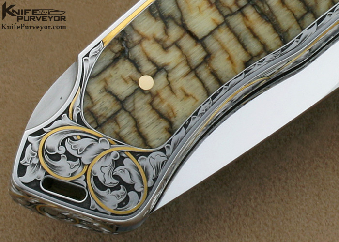 Ron Lake Custom Knife Presentation Grade Big Horn Sheep Horn Sierra Engraved by Ray Cover Jr. - Image 5