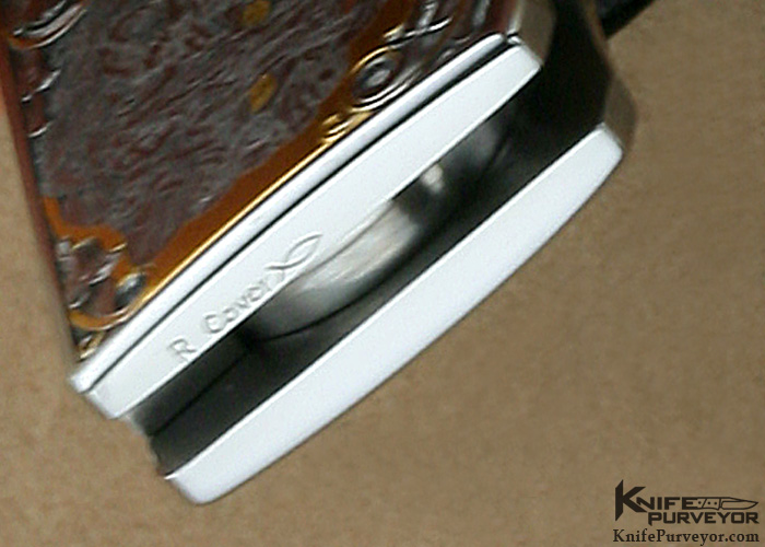 Ron Lake Custom Knife Presentation Grade Big Horn Sheep Horn Sierra Engraved by Ray Cover Jr. - Image 9
