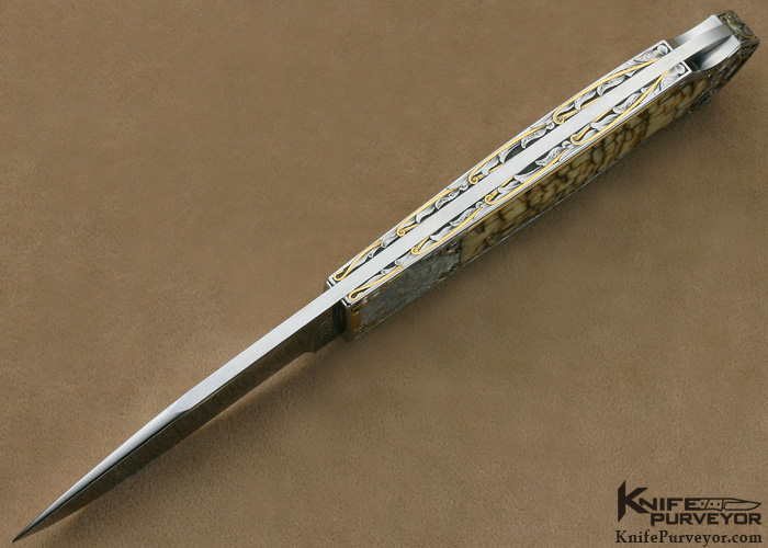 Ron Lake Custom Knife Presentation Grade Big Horn Sheep Horn Sierra Engraved by Ray Cover Jr. - Image 7