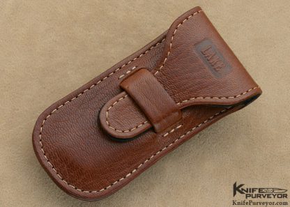 Ron Lake Custom Knife Amber Stag Tail Lock Engraved by Julie Warenski - Image 11