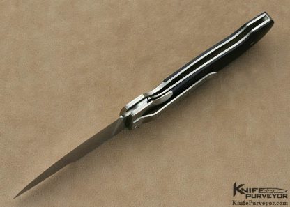 Ron Newton Custom Knife ATS-34, Titanium & Black Micarta Linerlock - Image 5