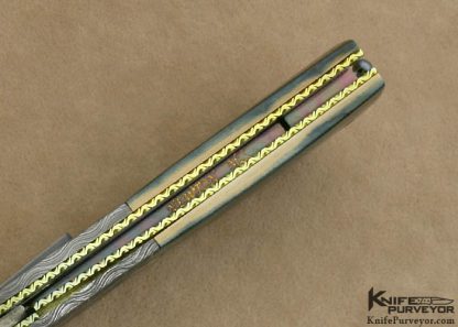 Ron Newton Custom Knife Sole Authorship Damascus Credit Card Auto - Image 8