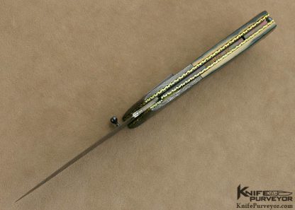 Ron Newton Custom Knife Sole Authorship Damascus Credit Card Auto - Image 7