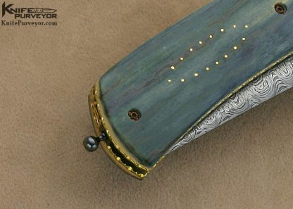 Ron Newton Custom Knife Sole Authorship Damascus Credit Card Auto - Image 4