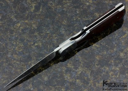 Ron Richard Custom Knife Cocobolo Button Lock Folding Fighter - Image 5