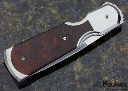 Ron Richard Custom Knife Cocobolo Button Lock Folding Fighter - Image 3