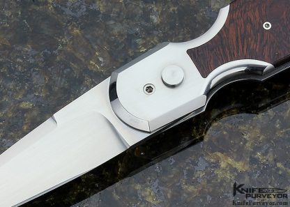 Ron Richard Custom Knife Cocobolo Button Lock Folding Fighter - Image 2