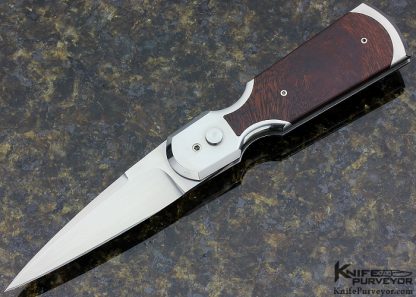 Ron Richard Custom Knife Cocobolo Button Lock Folding Fighter
