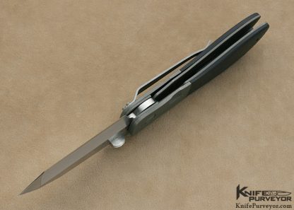 Roy Helton Custom Knife Left Handed G-10 Tanto Linerlock - Image 6