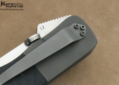 Roy Helton Custom Knife Left Handed G-10 Tanto Linerlock - Image 4