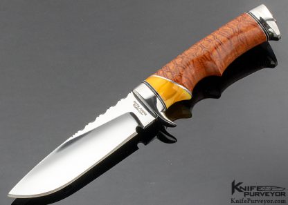 Ruffin Johnson Custom Knife Amber and Snakewood Model 6 Lockback