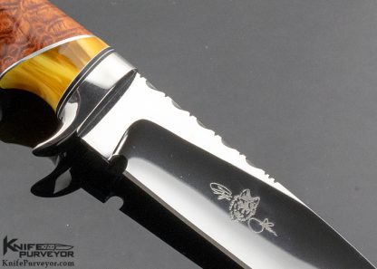Ruffin Johnson Custom Knife Amber and Snakewood Model 6 Lockback - Image 4
