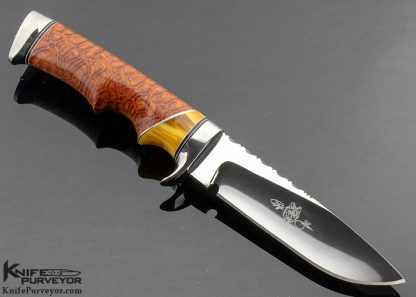 Ruffin Johnson Custom Knife Amber and Snakewood Model 6 Lockback - Image 3
