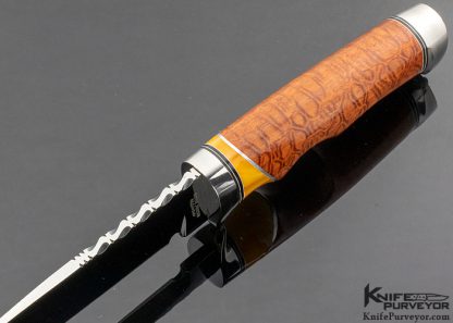 Ruffin Johnson Custom Knife Amber and Snakewood Model 6 Lockback - Image 5