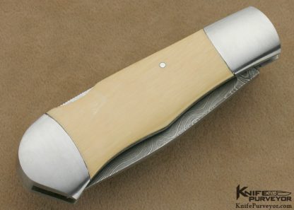 Russell Easler Custom Knife Damascus Lockback Folder - Image 3