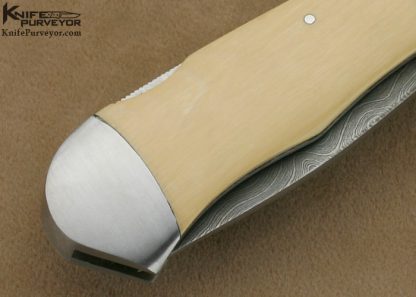 Russell Easler Custom Knife Damascus Lockback Folder - Image 5