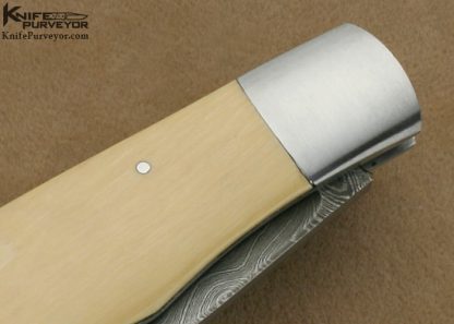 Russell Easler Custom Knife Damascus Lockback Folder - Image 4