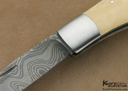 Russell Easler Custom Knife Damascus Lockback Folder - Image 2