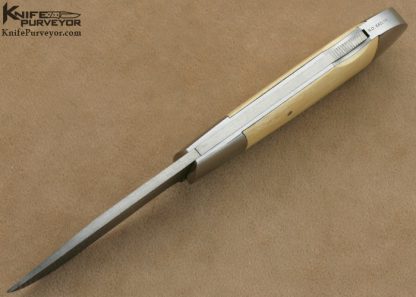 Russell Easler Custom Knife Damascus Lockback Folder - Image 6