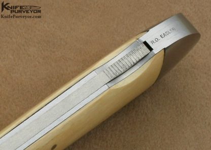 Russell Easler Custom Knife Damascus Lockback Folder - Image 7