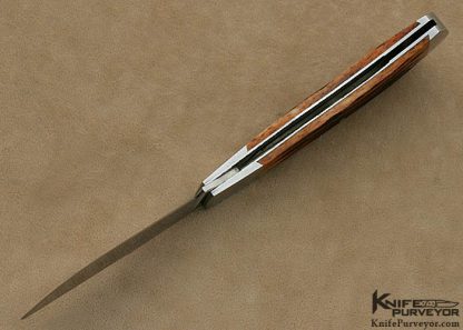 Rusty Preston Custom Knife Amber Jigged Bone Single Blade Trapper Slip Joint - Image 5