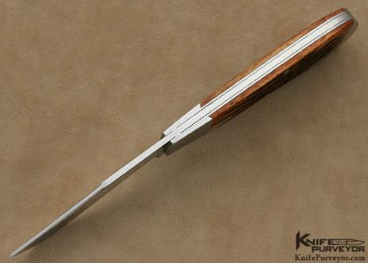 Rusty Preston Custom Knife Amber Jigged Bone Single Blade Trapper Slip Joint - Image 4