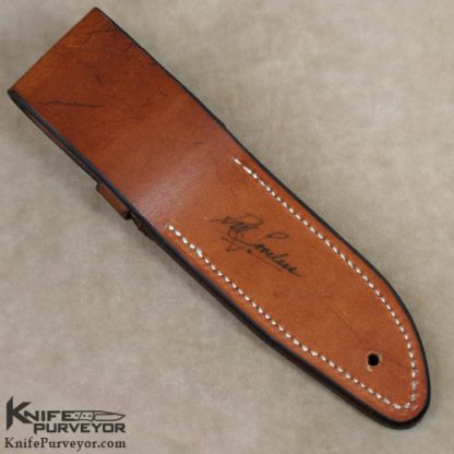 Bob Loveless Custom Knife Double Nude Logo Amber Stag Pinless Mini Wilderness - Image 4