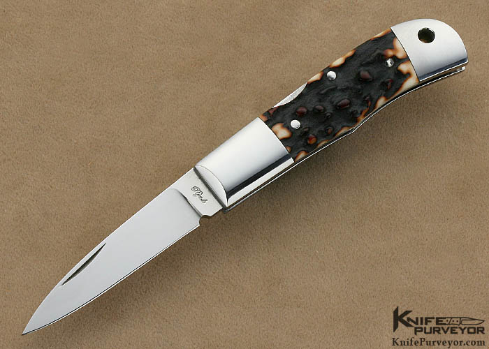 Ryuichi Kawamura Custom Knife "Jess Horn Tribute" Popcorn Stag Midlock