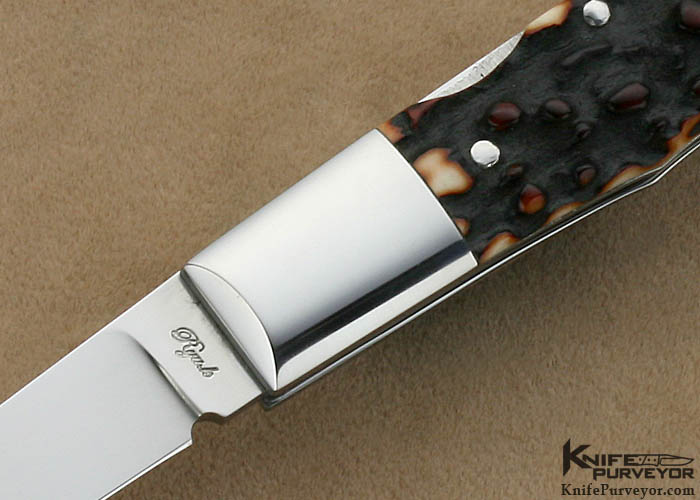Ryuichi Kawamura Custom Knife "Jess Horn Tribute" Popcorn Stag Midlock - Image 2
