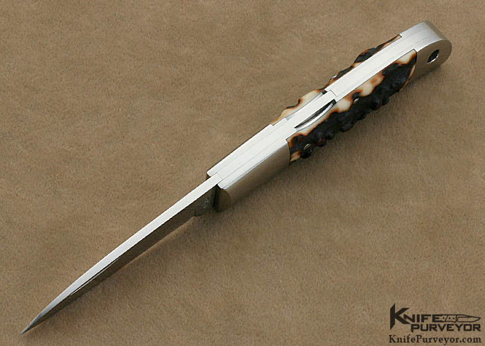 Ryuichi Kawamura Custom Knife "Jess Horn Tribute" Popcorn Stag Midlock - Image 5