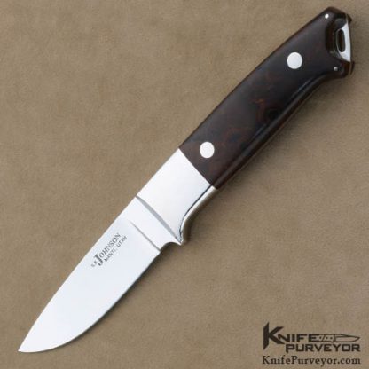 S.R. Johnson Custom Knives Desert Ironwood Classic Hunter with Thong Hole and Double Signatures