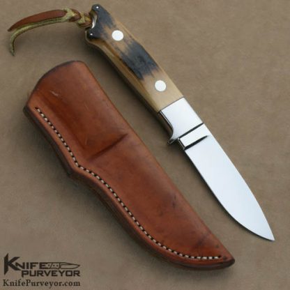 S.R. Johnson Custom Knives Drop Point Hunter with Thong Hole - Image 5