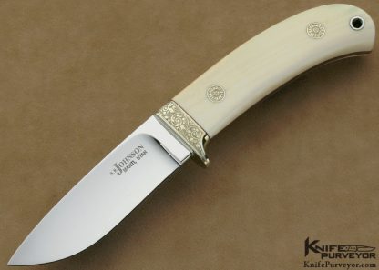 S.R. Johnson Custom Knife Franz Marktl Engraved Drop Point Hunter 2550