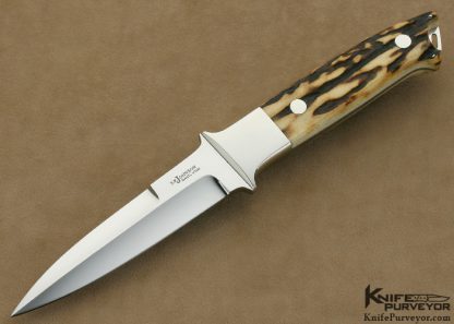 S.R. Johnson Custom Knife Stag Classic Fighter