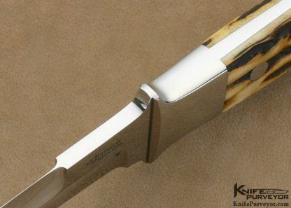 S.R. Johnson Custom Knife Stag Classic Fighter - Image 4