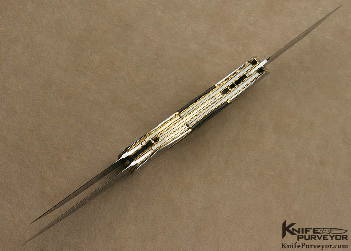 Salvatore Puddu Custom Knife 3 Blade Pique Exotic Material Lockback - Image 7