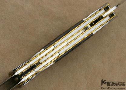 Salvatore Puddu Custom Knife 3 Blade Pique Exotic Material Lockback - Image 8
