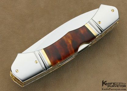 Salvatore Puddu Custom Knife Exotic Material Triple Bladed Lockback - Image 4