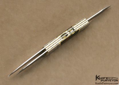 Salvatore Puddu Custom Knife Exotic Material Triple Bladed Lockback - Image 5