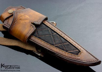 Sam Lurqin Custom Knife Bowie Fighter with Hamon and Curly Boa Handle - Image 5