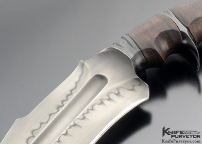 Sam Lurquin Custom Knife Venom Tsavo Tiger Striped Maple - Image 2