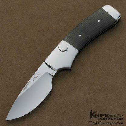 Scott Sawby Custom Knives Carbon Fiber Goshawk Button Lock