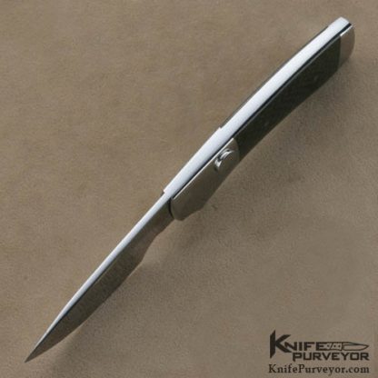 Scott Sawby Custom Knives Carbon Fiber Goshawk Button Lock - Image 4