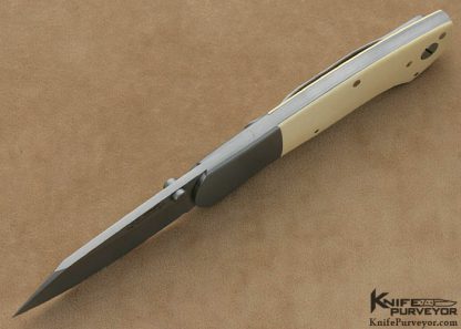 Scott Sawby Custom Knives White Micarta Combat Utility Self Lock - Image 4